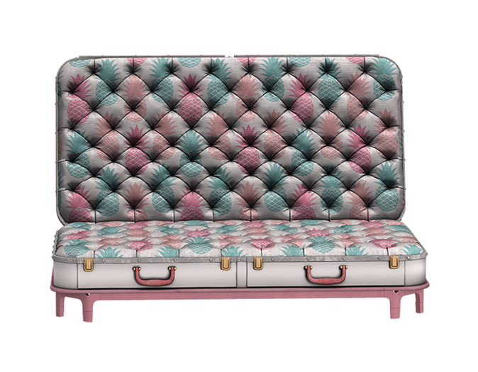 BUENO Suitcase Loveseat -Pineapple