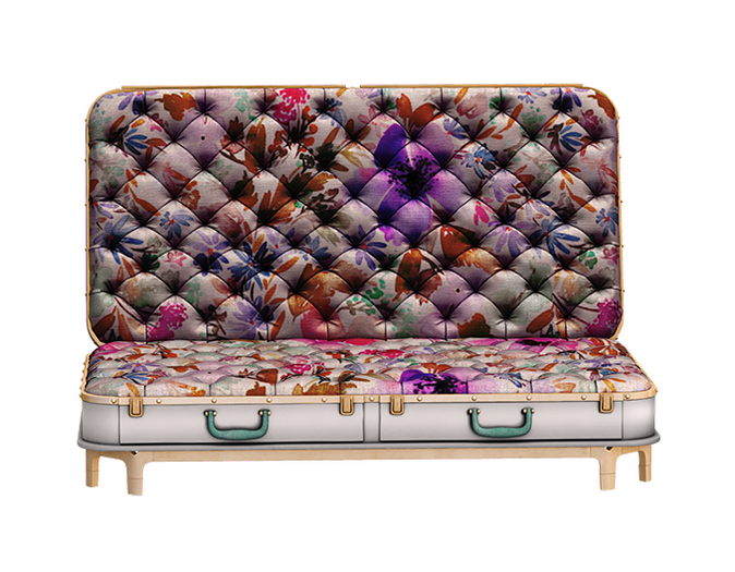 BUENO Suitcase Loveseat -Floral