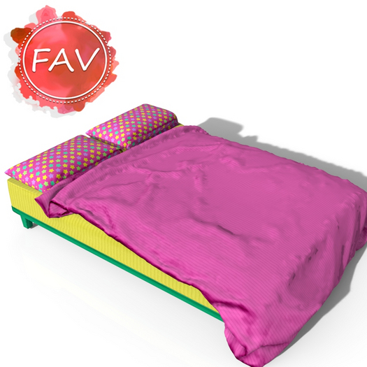 Stars Pink Bed