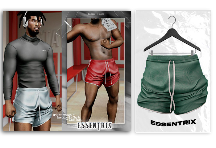 -ESSENTRIX-. Beastmode Gym Shorts (Green)