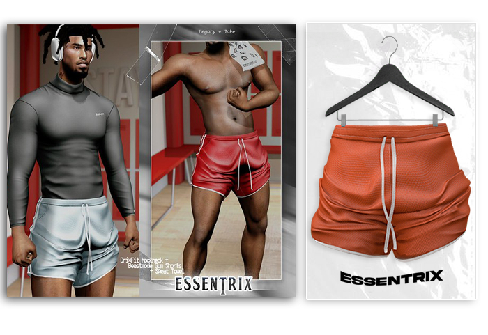 -ESSENTRIX-. Beastmode Gym Shorts (Orange)