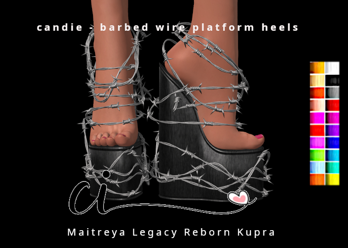 candie's #9 barbed wire platform heels