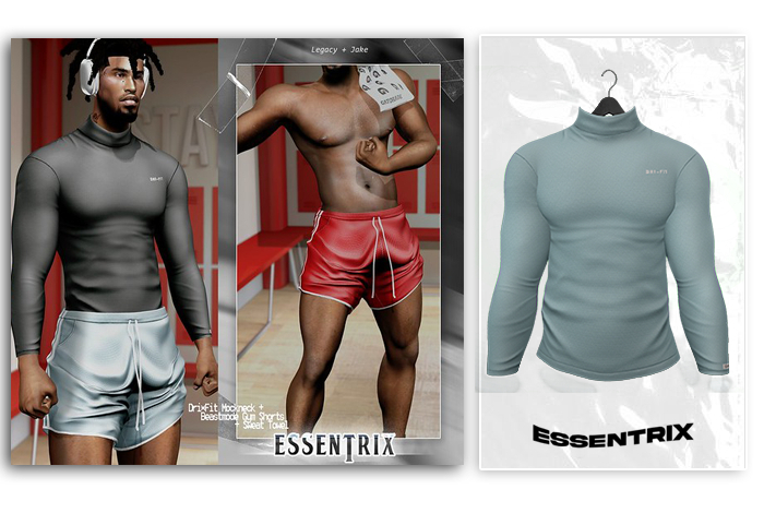 -ESSENTRIX-. DRI*FIT Mockneck (L.Blue)