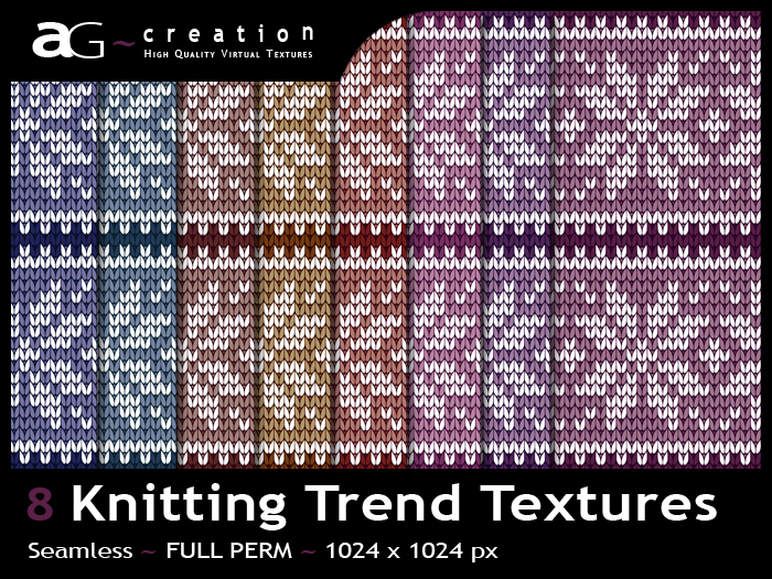 FULL PERM - 8 Textures Knitting Trend 01