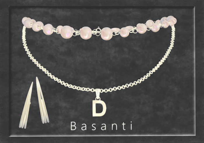 :::Me::: Initial Necklace Set ~ D ~ Basanti