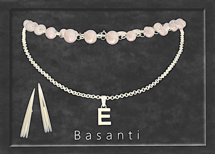 :::Me::: Initial Necklace Set ~ E ~ Basanti