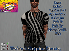 Twisted Graphic Henley Unpack Hud
