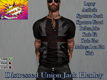 Distressed Union Jack Henley Unpack Hud