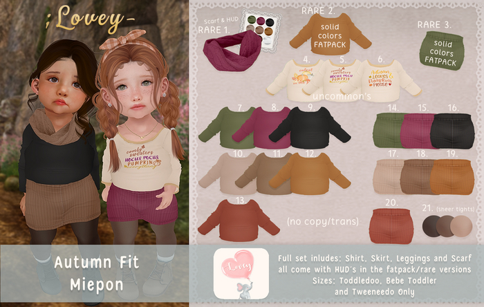 ;Lovey- Autumn Fit - FATPACK