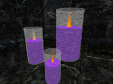 Lilac candle with candle holder (x3)