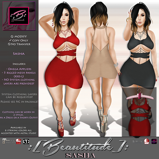 :[Beautitude]: Sasha Dress [Cherry] (BOM Compatible!)