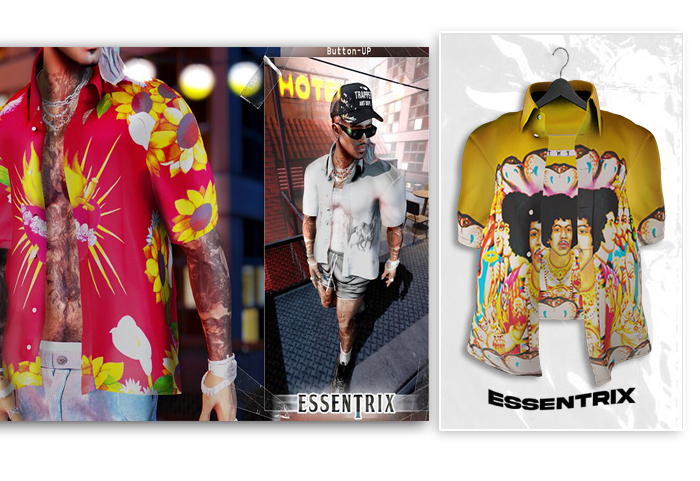 -ESSENTRIX-. Hendrix  Button-UP (Yellow)