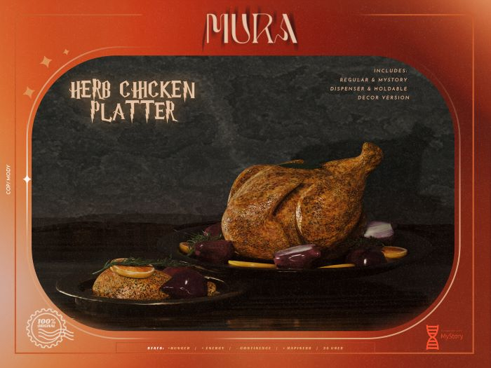 Mura Home - Wizard's Feast - Herbed Chicken Platter Set 