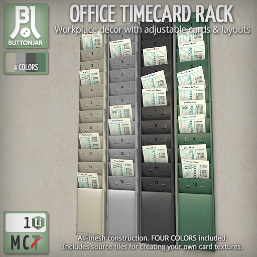 Office Timecard Rack - Buttonjar