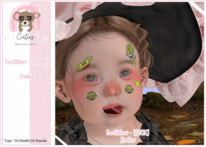 {::Cuties} Zombies FaceStickers - [EVOX]