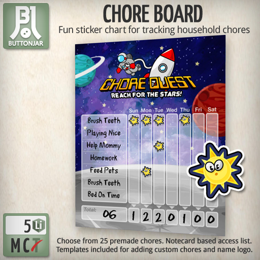 Chore Board (Chore Quest) - Buttonjar