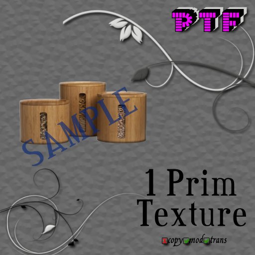 Wood Canister Textured Prim