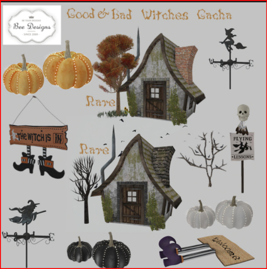 Bee Design Good & Bad Witches Gacha Crow Tree