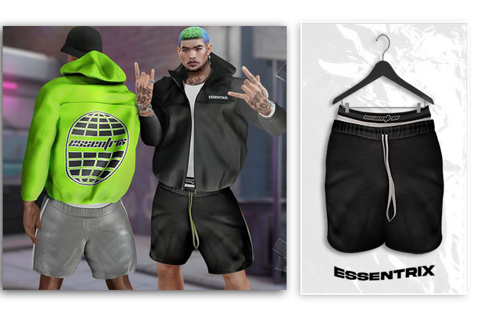 -ESSENTRIX-. Captain Shorts (Black)