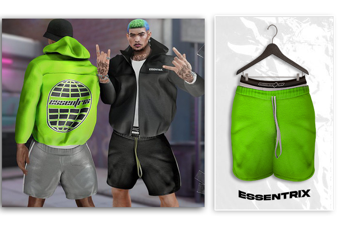 -ESSENTRIX-. Captain Shorts (Lime)