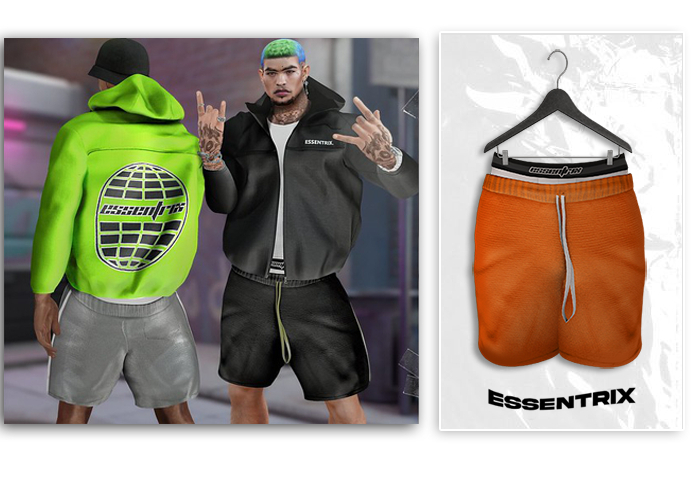 -ESSENTRIX-. Captain Shorts (Orange)
