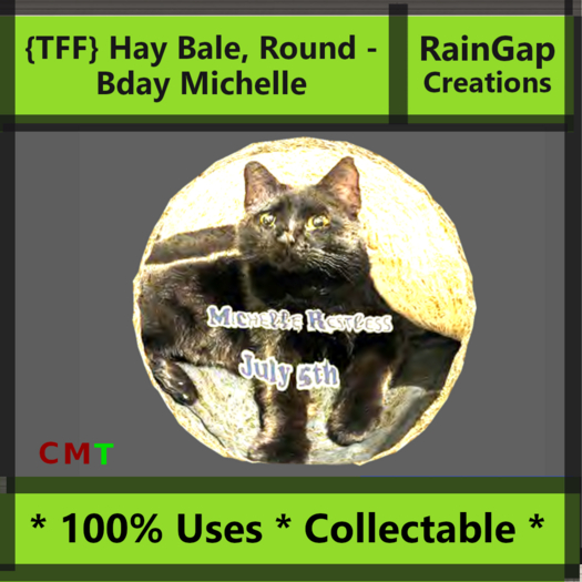 {TFF} Hay Bale, Round - Bday Michelle ACTUAL ITEM