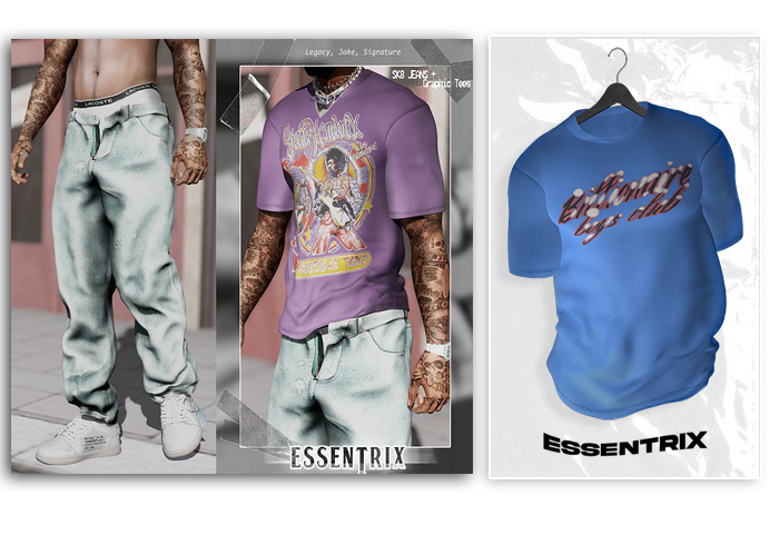 -ESSENTRIX-. Graphic Tee (Blue 1)