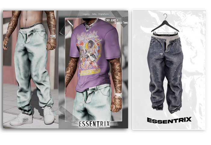 -ESSENTRIX-. Sk8 Jeans (Blue Wash)