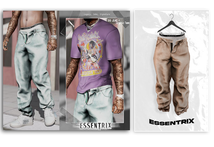 -ESSENTRIX-. Sk8 Jeans (Light Khaki)