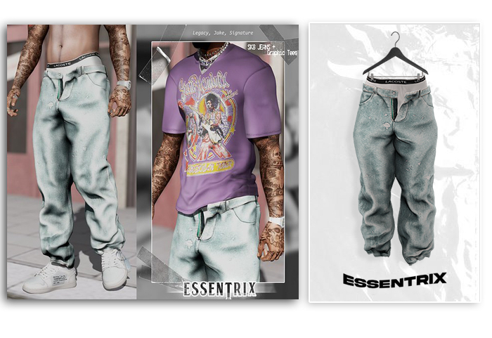 -ESSENTRIX-. Sk8 Jeans (Light Wash)