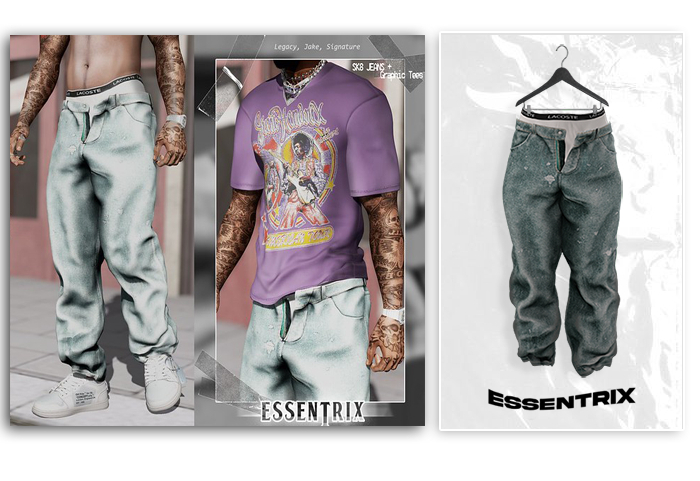 -ESSENTRIX-. Sk8 Jeans (Mid Wash)