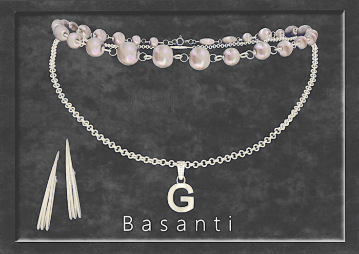 :::Me::: Initial Necklace Set ~ G ~ Basanti