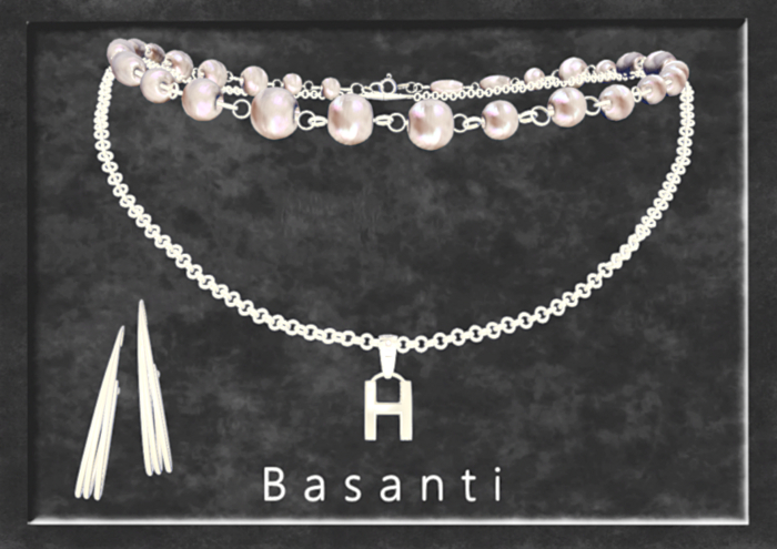 :::Me::: Initial Necklace Set ~ H ~ Basanti