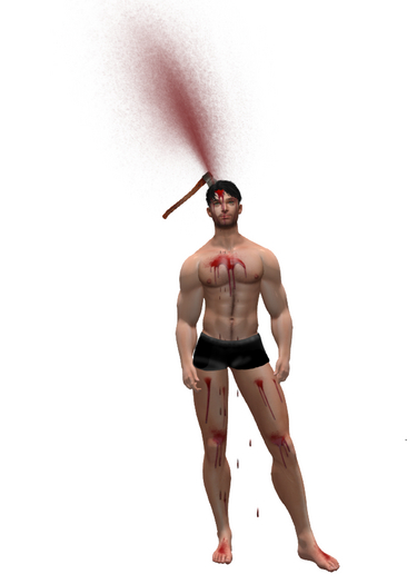 Axe with blood fountain 