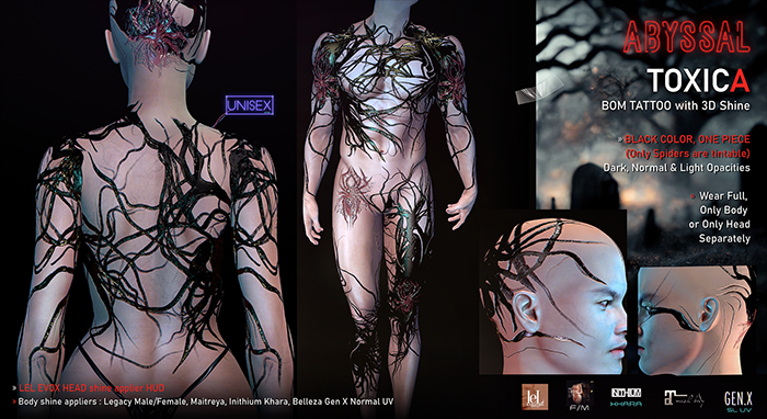 ABYSSAL+ TOXICA TATTOO + 3D SHINE