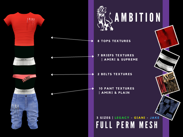 AMIRII OUTFIT- FULL PERM (4 PIECE MESH) - LIMITED TIME ONLY