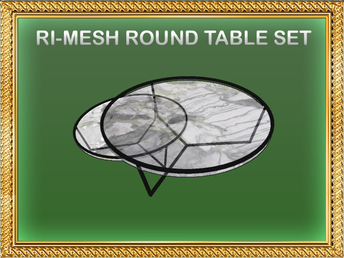 DEMO-MESH RI-ROUND TABLE SET OF 2 C/M TOTAL 3P
