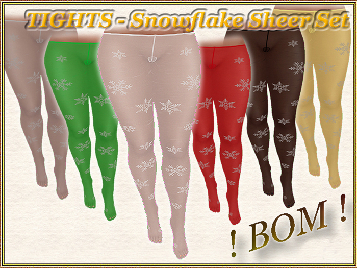 TIGHTS - Snowflake Sheer Set (BOM) (Full perm)