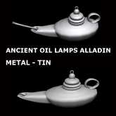 Ancient oil lamps Alladin - Metal-Tin  
