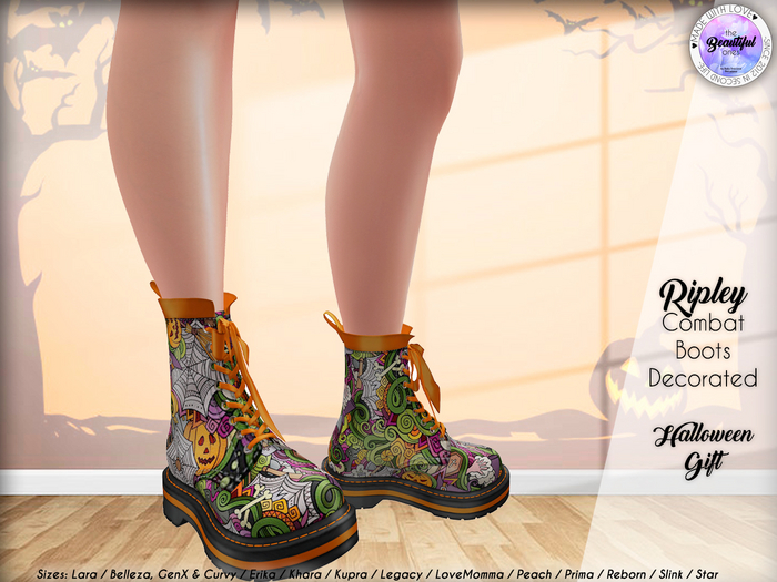 .:TBO:. Ripley Boots Decorated Halloween GIFT - wear me