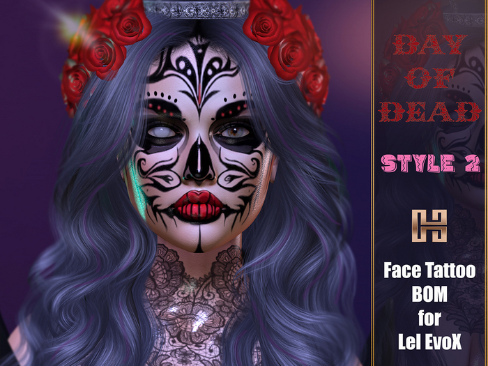 [hh] Day of Dead Face Paint Style 2 for LeL EvoX