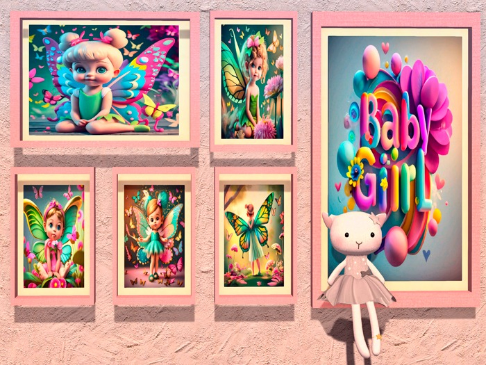 LOP Baby Girl Frame Decoration 
