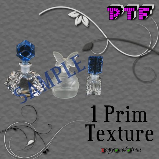 Glass Perfume Bottles Texture Prim