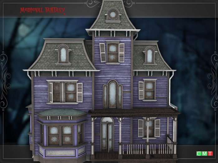 [MF] Halloween Manor backdrop decor (boxed)