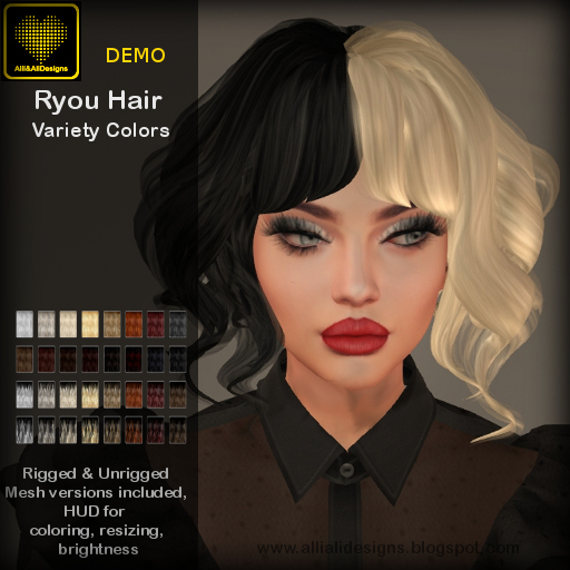 A&A Ryou Hair Variety Roots Colors DEMOs, add to unpack