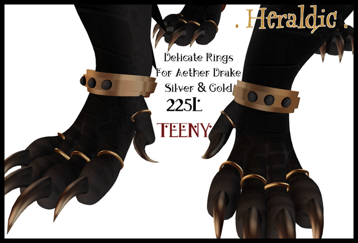 . heraldic . [Teeny] Aether Drake Delicate Rings
