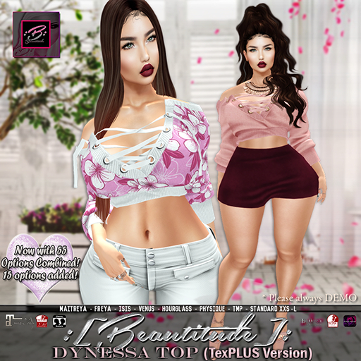 :[Beautitude]: Dynessa Top [TexPLUS Version - 55 Options]