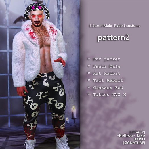 E.Storm Male  Rabbit costume pattern2