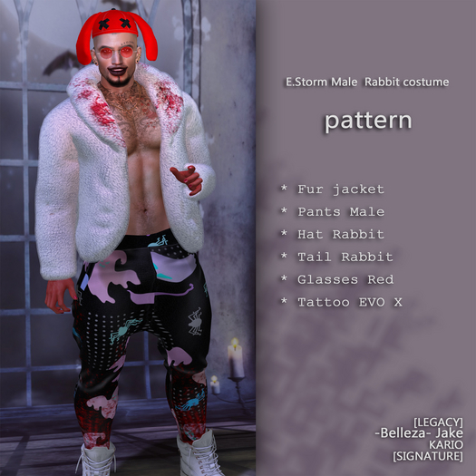 E.Storm Male  Rabbit costume pattern