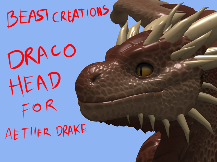 .:Beast Creations:. Aether drake draco head 1.1